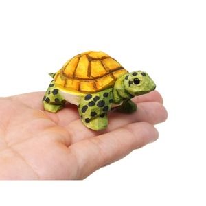 Turtle Wood Figure Small Statue Decor